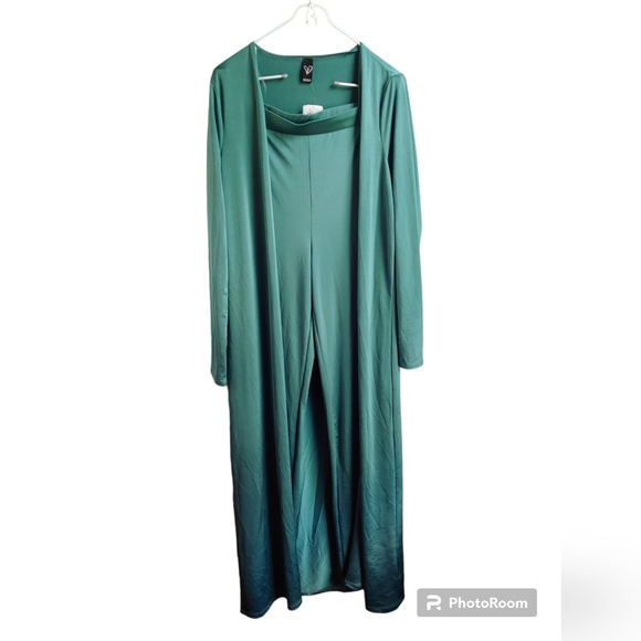 New Windsor Lounge Wear Pajamas - 2-Piece Set, Size Large, Teal - Picture 4 of 15